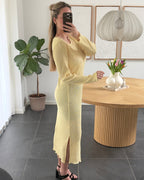 Pieces Kjole - Flora Midi - French Vanilla FLOWER