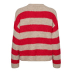 Liberte Strik - Fro-pullover - Red/Beige
