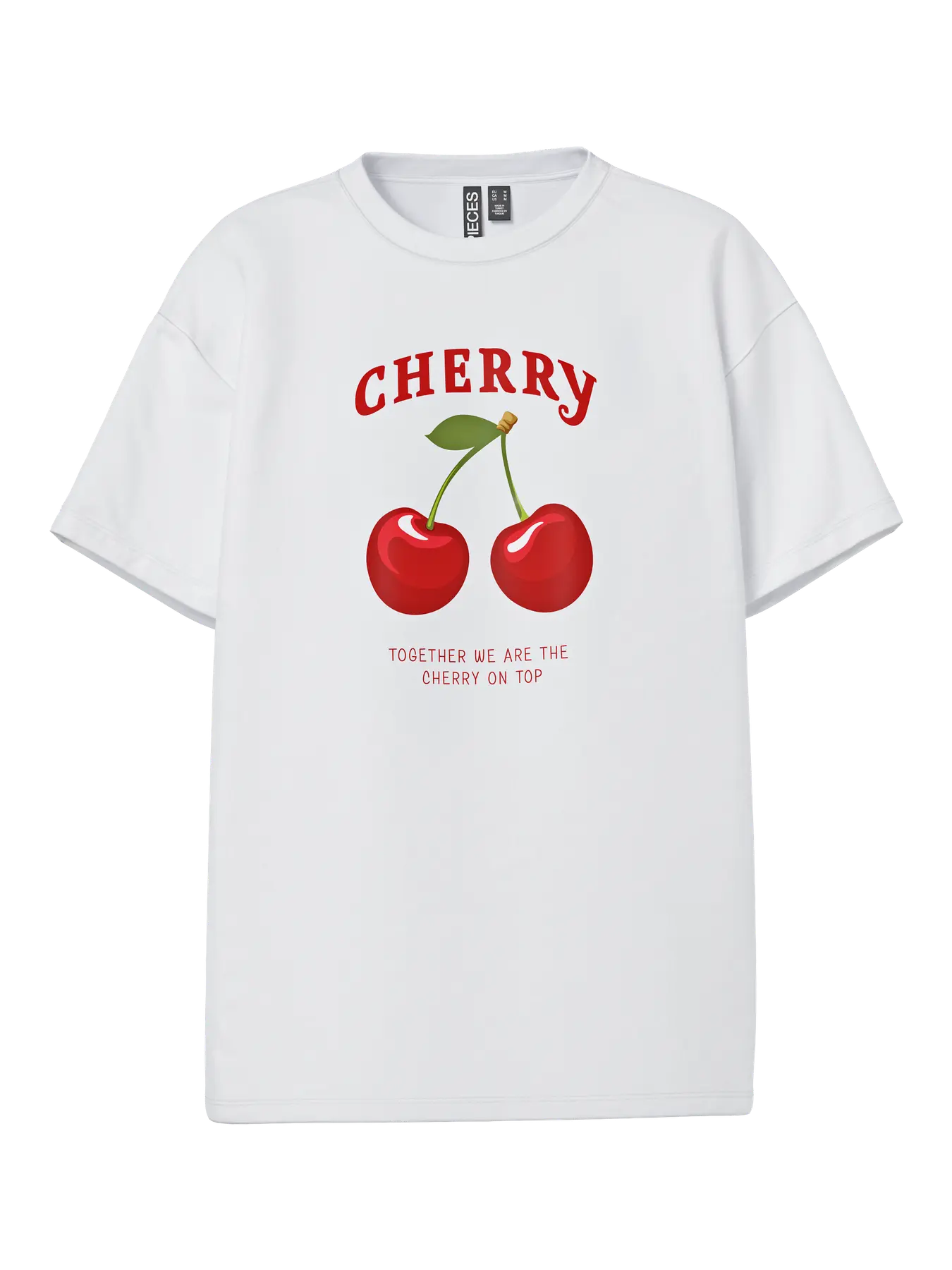 Pieces T-Shirt - Alifi Oversize - White