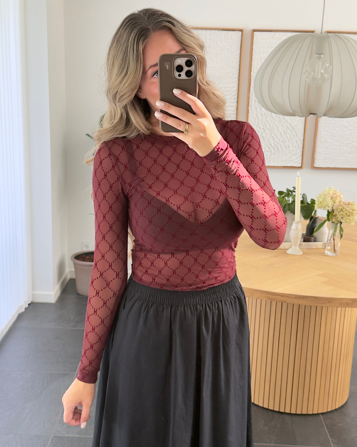 Hype The Detail Bluse - Mesh - Red