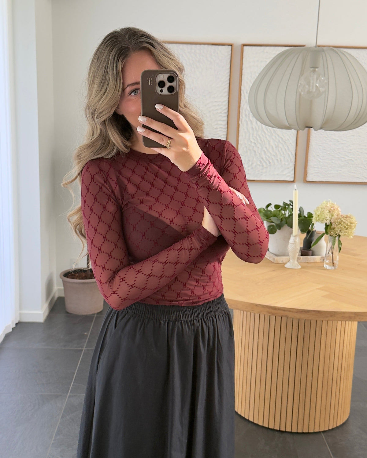 Hype The Detail Bluse - Mesh - Red