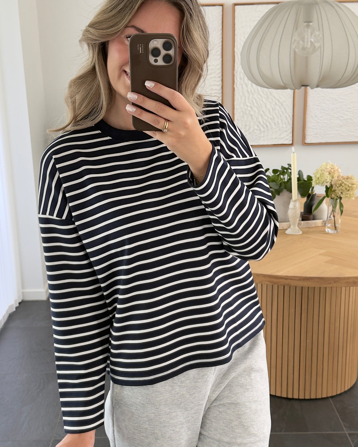 Vero Moda Bluse - Abby - Navy/White