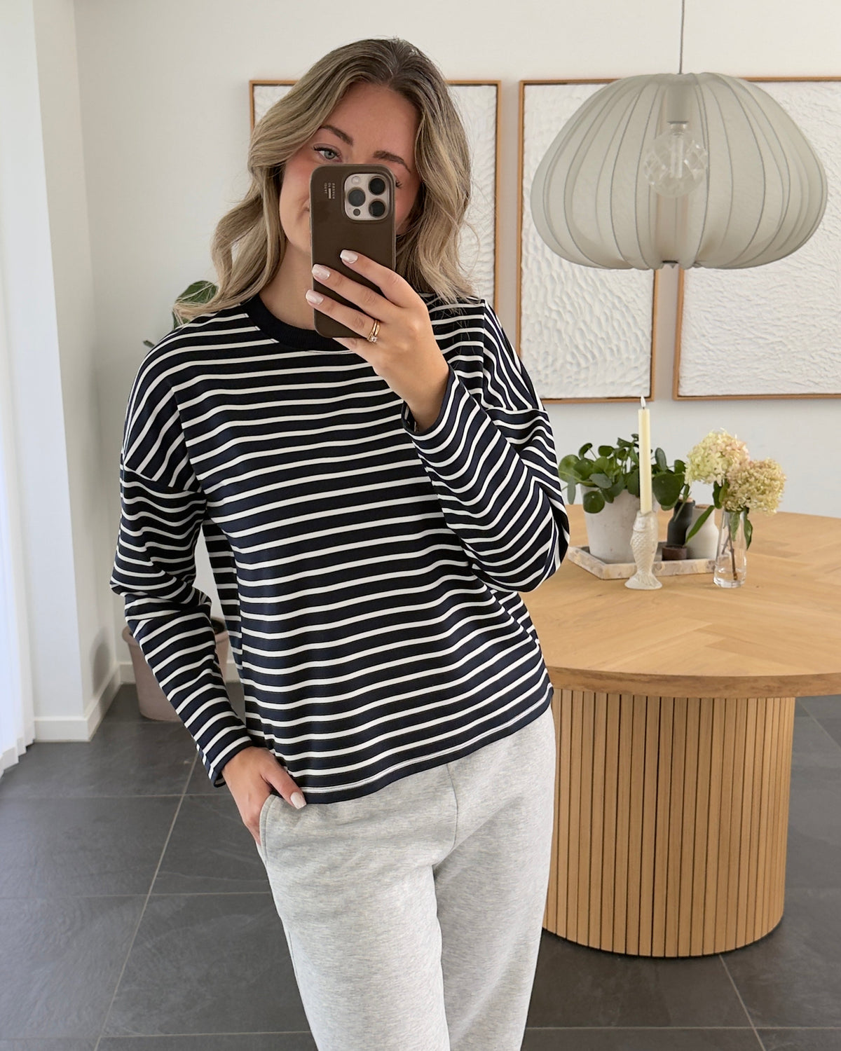 Vero Moda Bluse - Abby - Navy/White