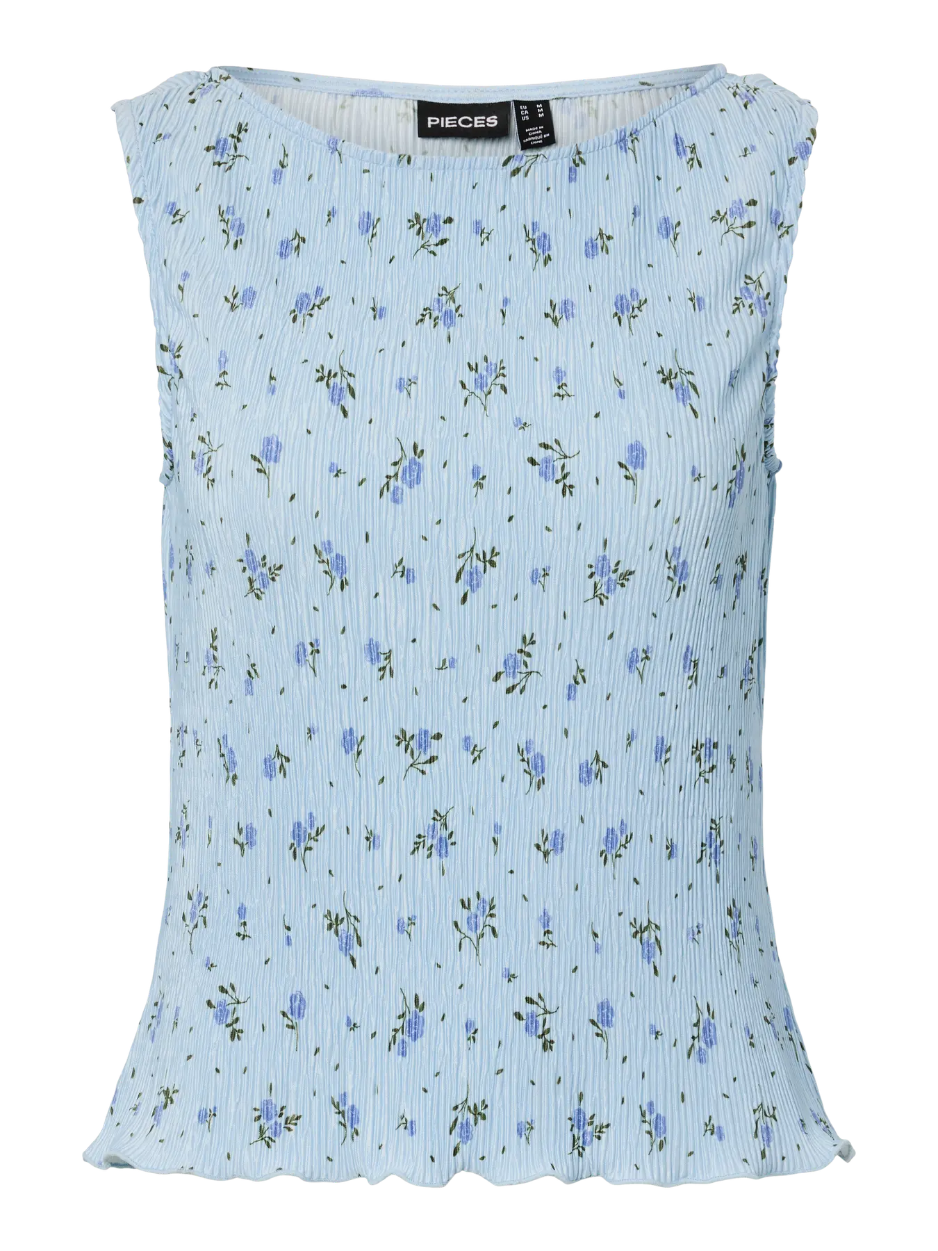 Pieces Top - Flora SL Tank top - Cashmere Blue Flowers