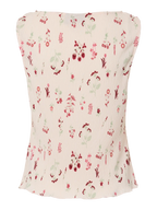 Pieces Top - Flora SL Tank top - Petal Pink Flowers