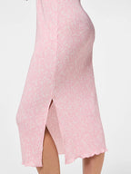 Pieces Kjole - Flora - Pink/White