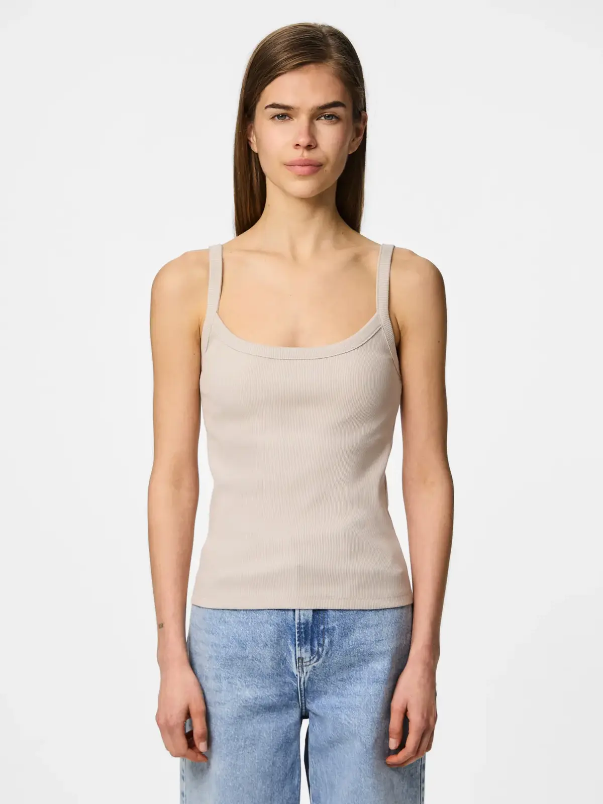 Pieces Top - May Strap - Beige