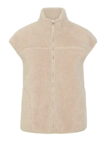 Pieces Vest - Teddy - Creme