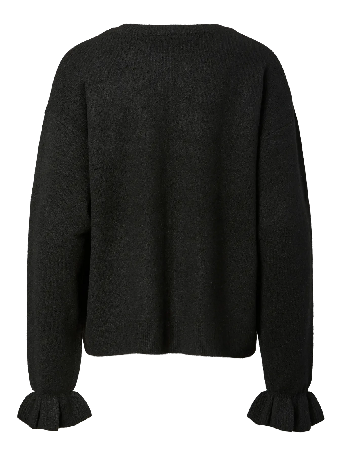 Pieces Cardigan - Sally Rev Frill - Black