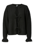 Pieces Cardigan - Sally Rev Frill - Black