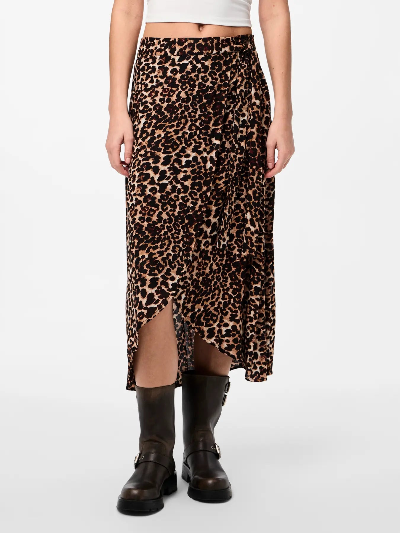 Pieces Nederdel - Tala Wrap - Leopard