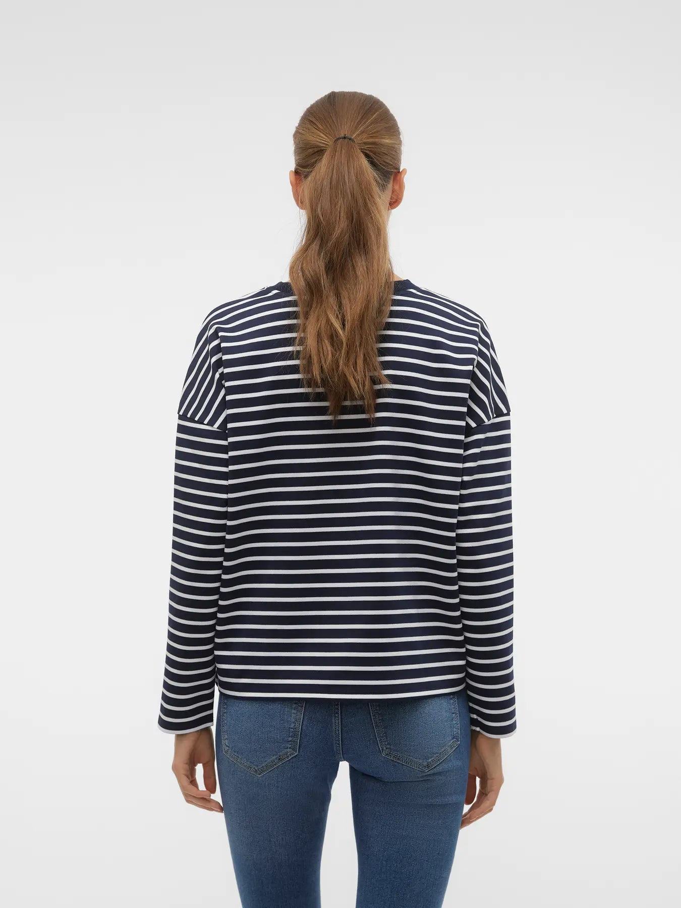 Vero Moda Bluse - Abby - Navy/White