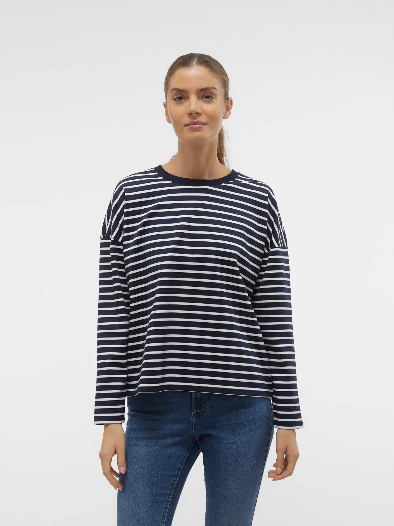 Vero Moda Bluse - Abby - Navy/White