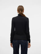 Vero Moda Strik - Iris Rollneck - Black