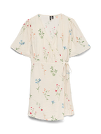Vero Moda Kjole - Josie Wrap -  Creme/Flowers