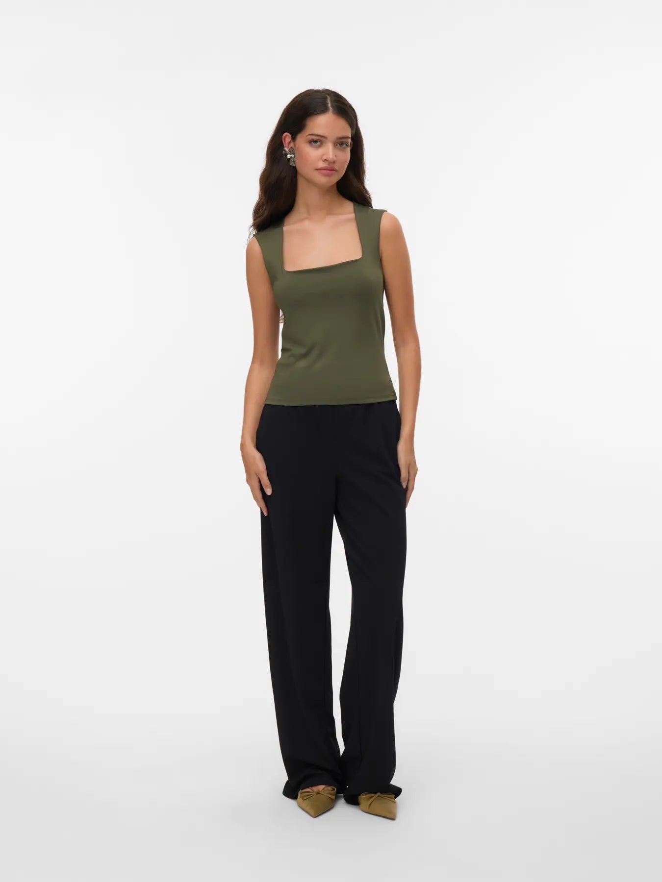 Vero Moda Top - Million Square - Green