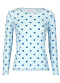 Liberte Bluse - Mesh - Lightblue Blue Dot