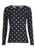 Liberte Bluse - Mesh - Navy Dot
