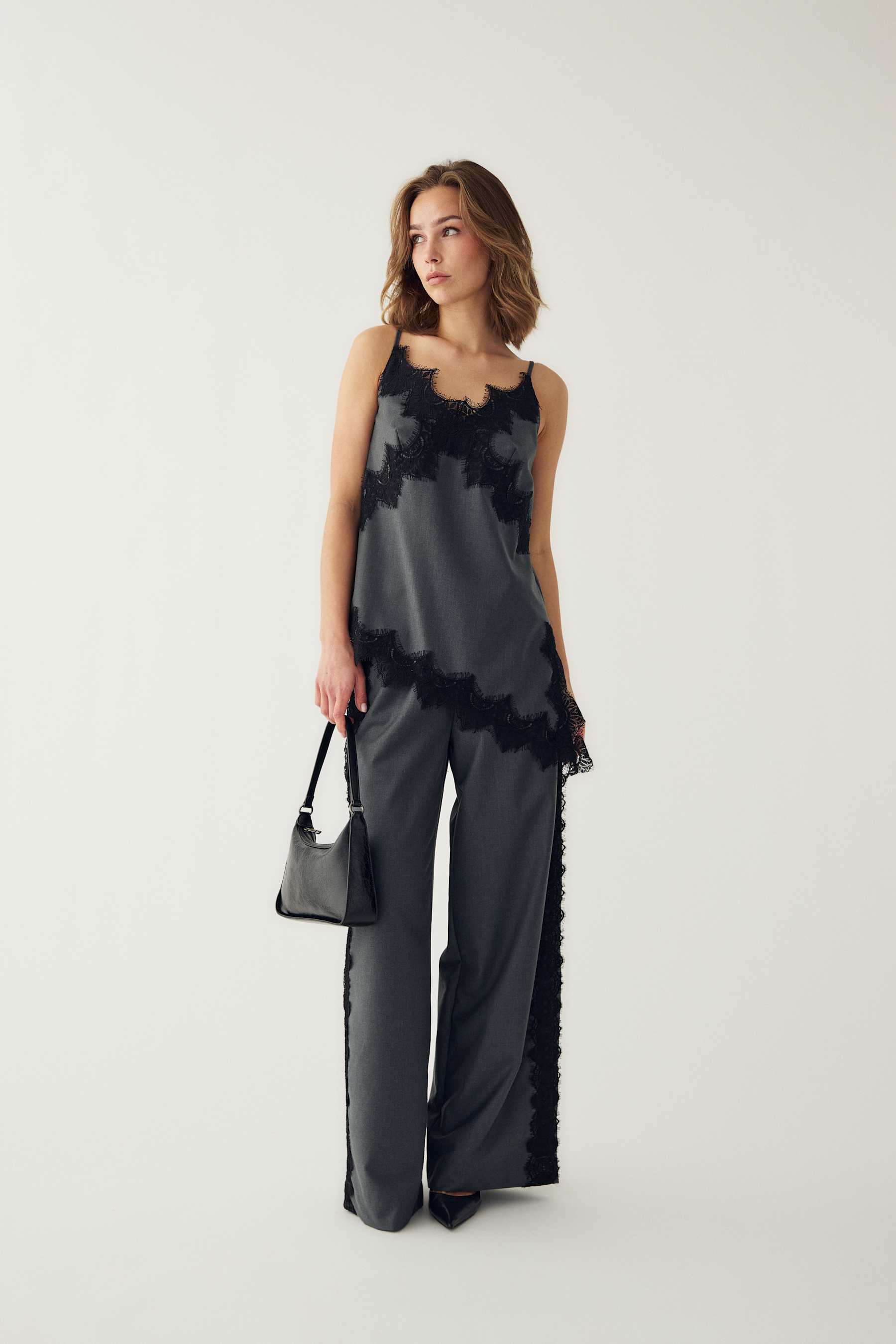 Noella Top - N-Marwetta - Charcoal Mel