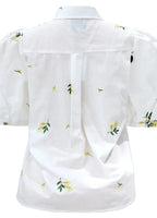 Liberte Skjorte - Flora - Off White Embroidery