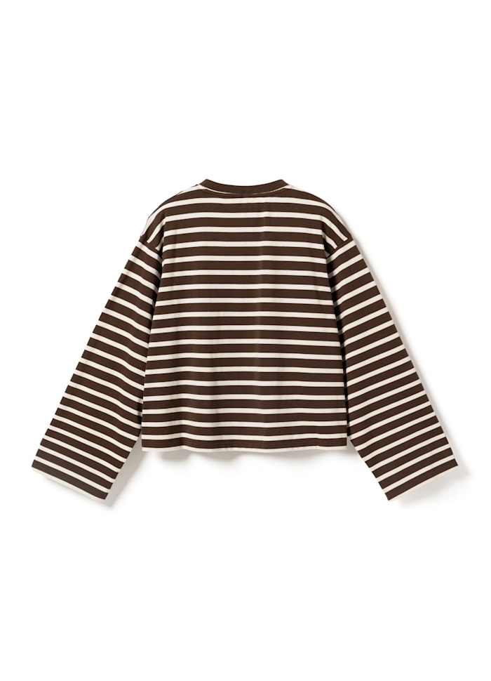 Noella Bluse - N-Maple - Eton Brown Ivory Stripe