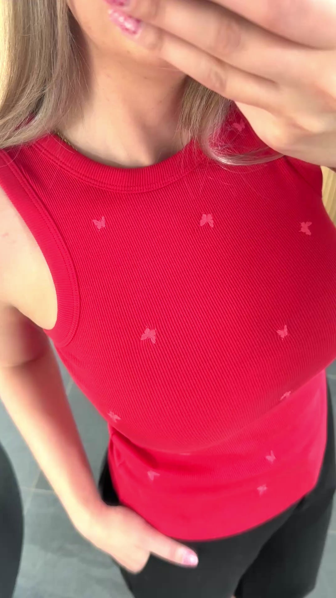 Vero Moda Top - Naja - Poinsettia Butterfly