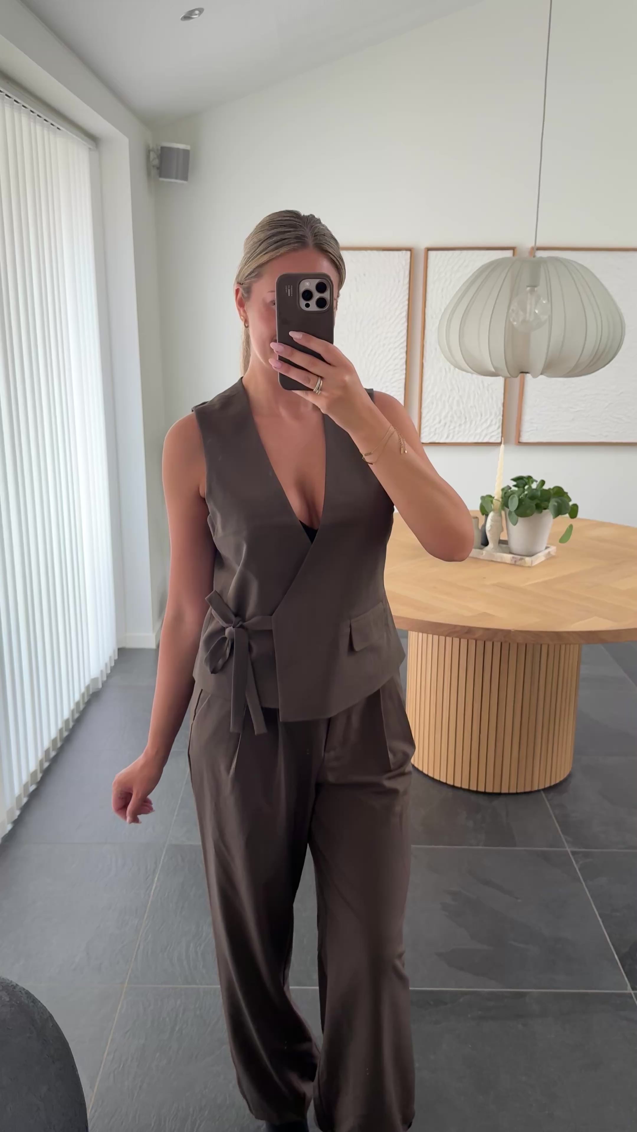 Pieces Vest - Emy Tailored - Turkish Coffee
