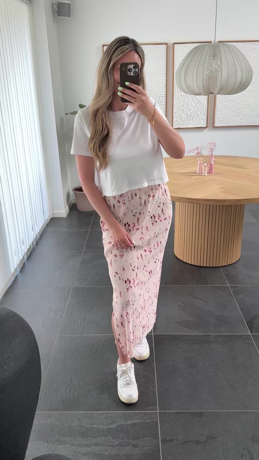Pieces Nederdel - Flora HW ankel - Petal Pink Flowers
