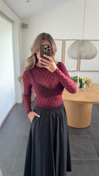Hype The Detail Bluse - Mesh - Red
