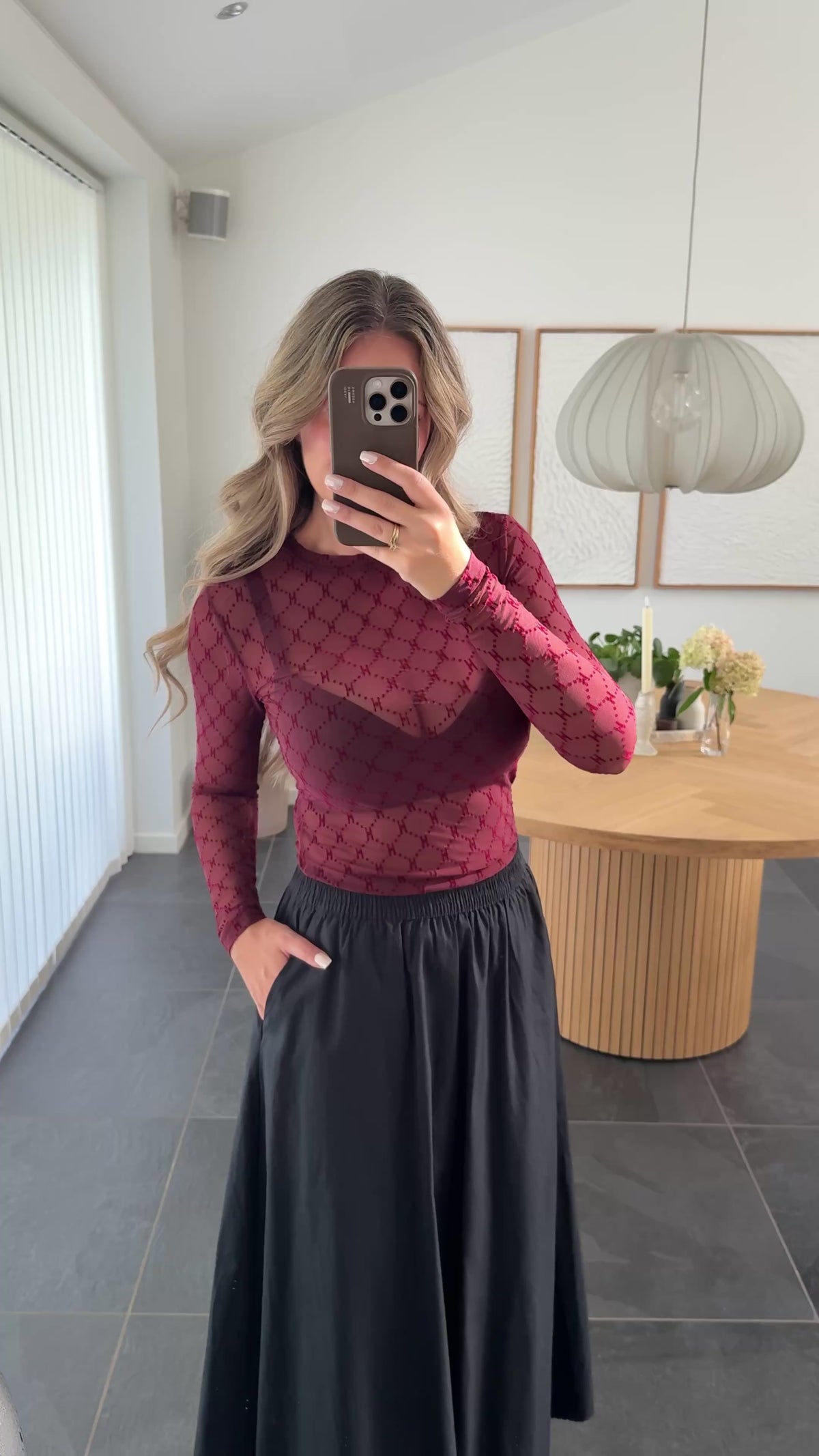 Hype The Detail Bluse - Mesh - Red