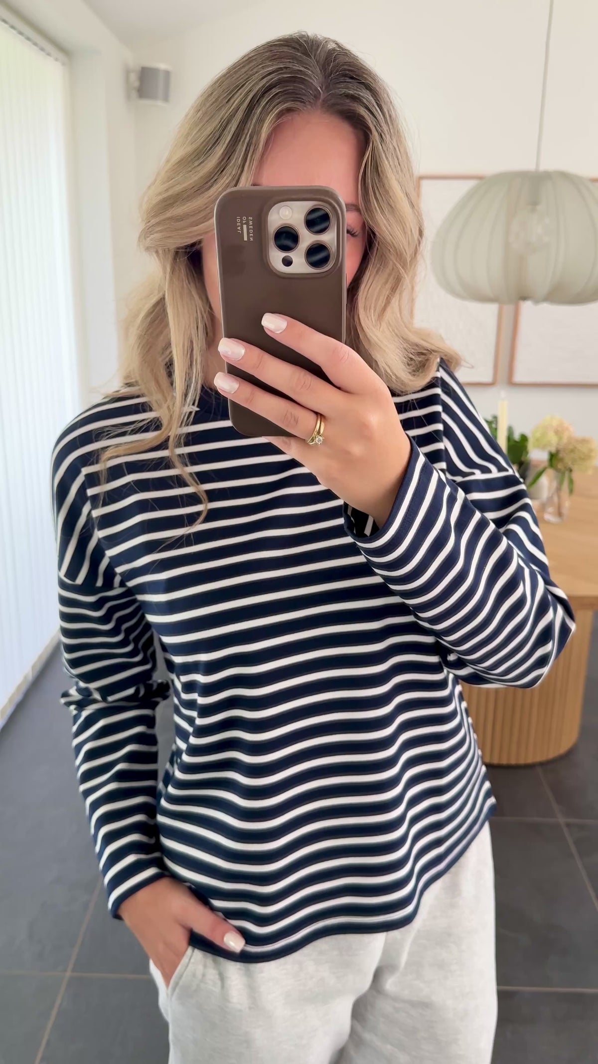Vero Moda Bluse - Abby - Navy/White