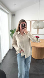 Pieces Skjorte - Pia - Beige