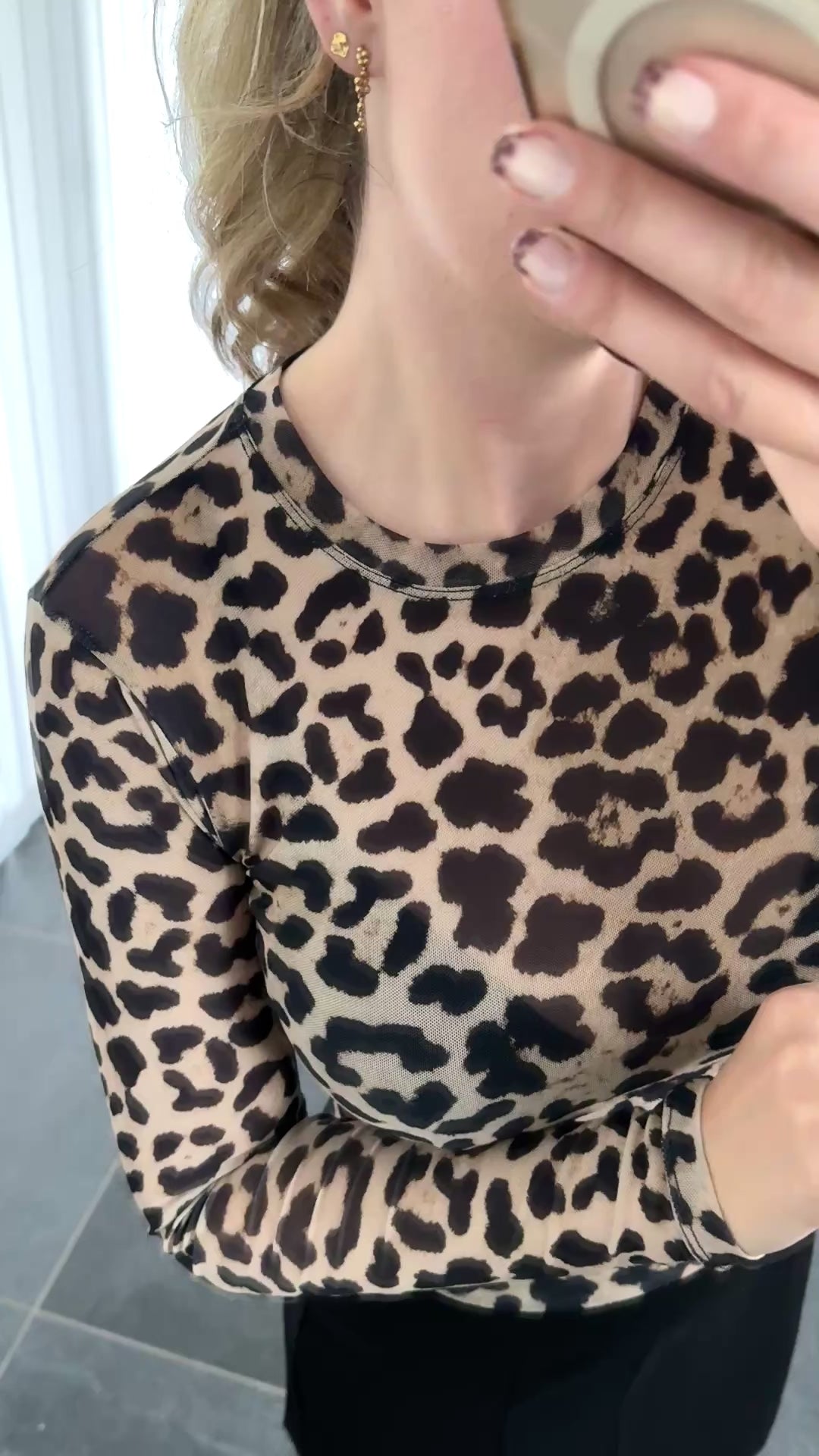 Hype The Detail Bluse - Mesh - Leopard