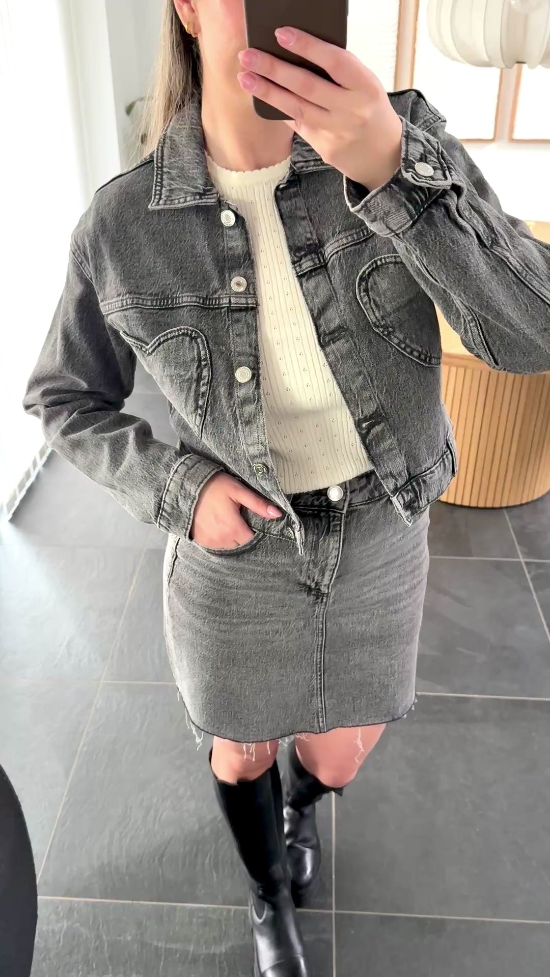 Vero Moda Nederdel - Tessa - Denim - Grey