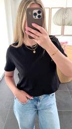 Pieces t-shirt - Sara short - Black