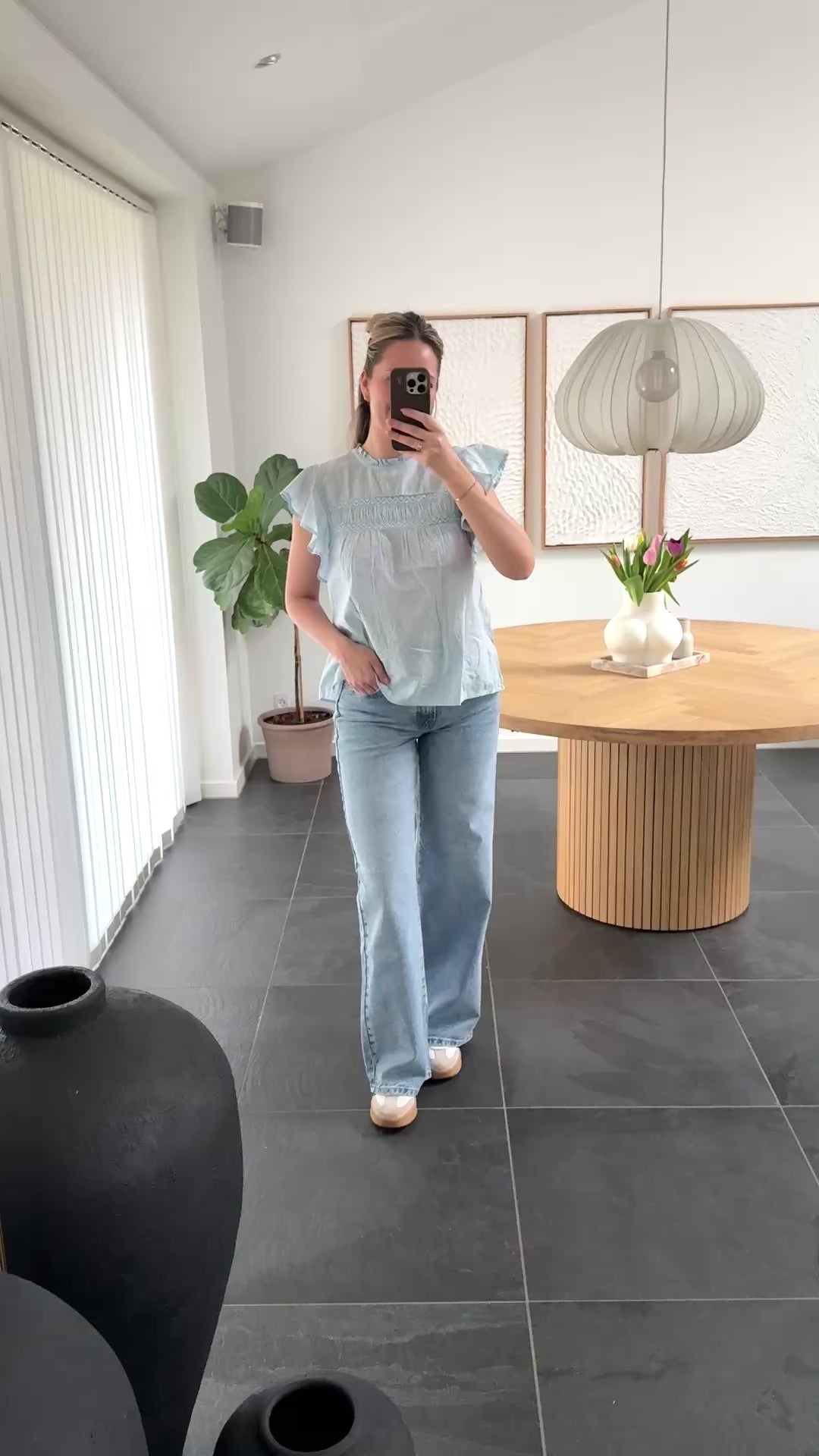 Vero Moda Top - Trine Lace - Cashmere Blue