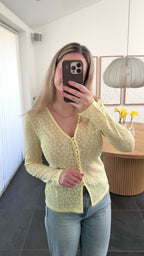 Pieces Cardigan - Baisy - French Vanilla