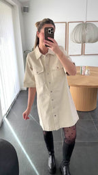 Vero Moda Kjole - Fenja - Denim - Creme