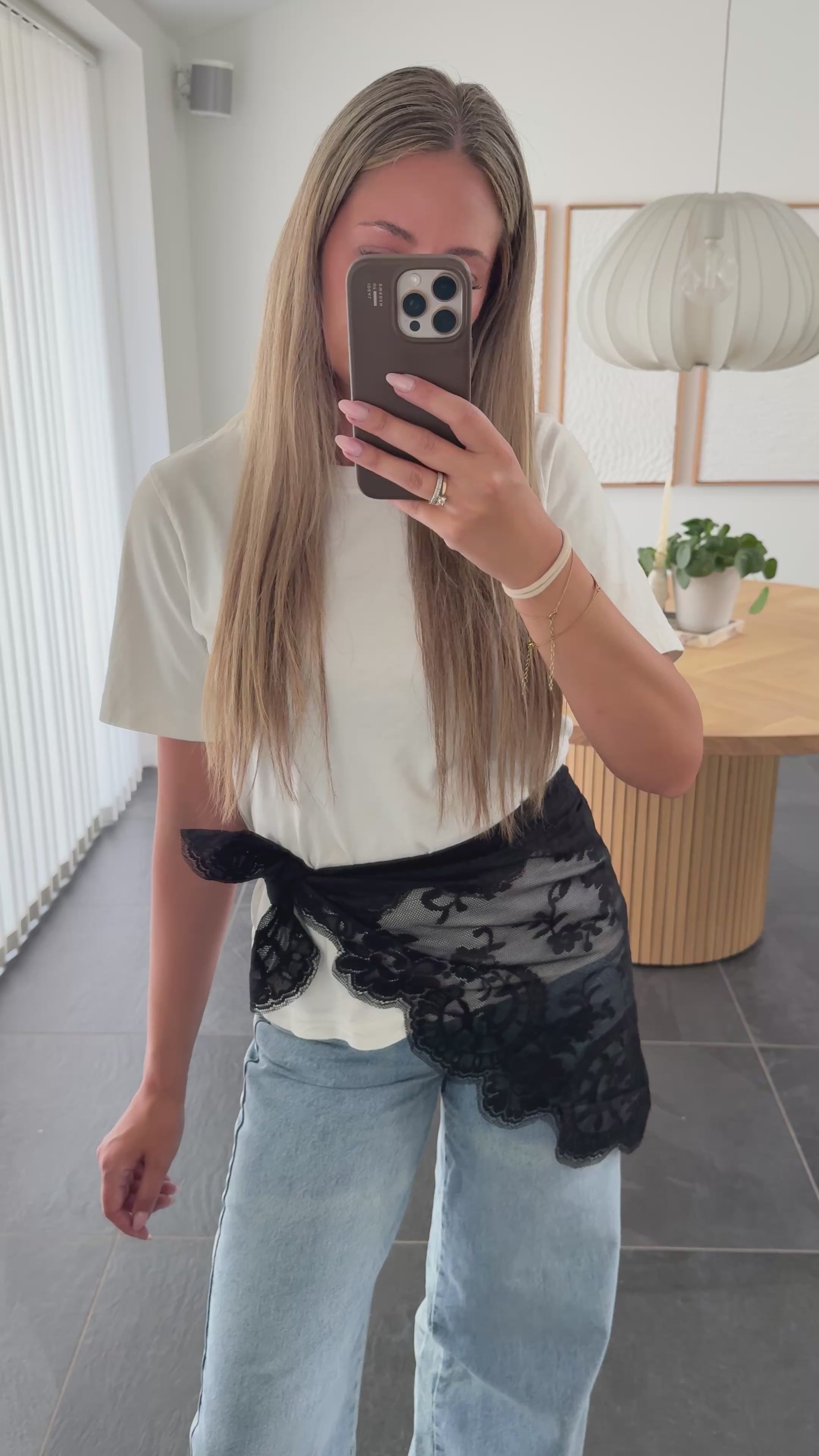 Pieces Tørklæde - Anni Hip - Black