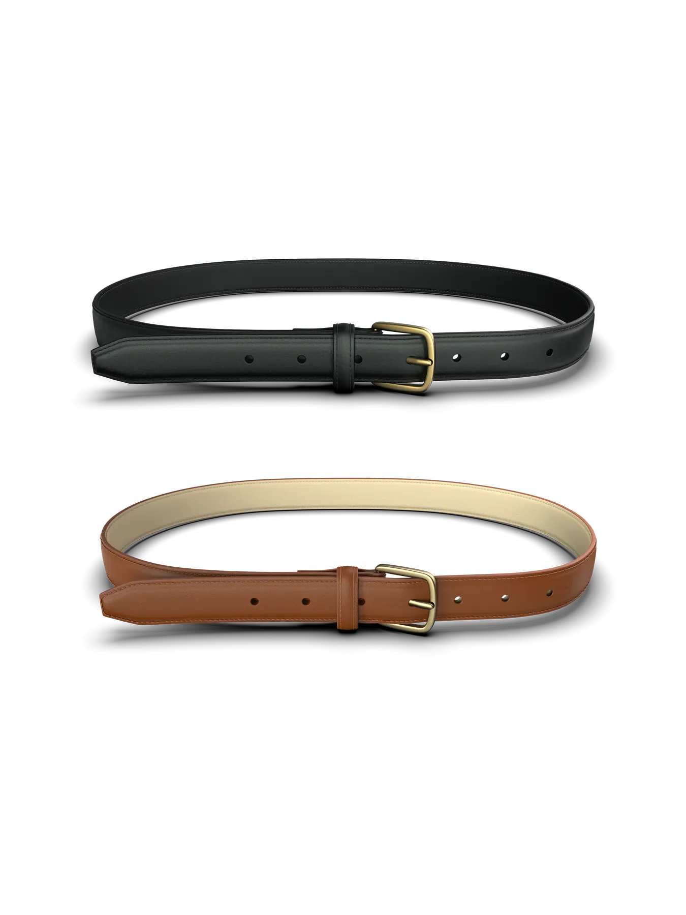 Pieces Bælter - Oline 2-pack belt - Brown/Black